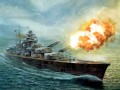 Battleship Bismarck Firing A Salvo